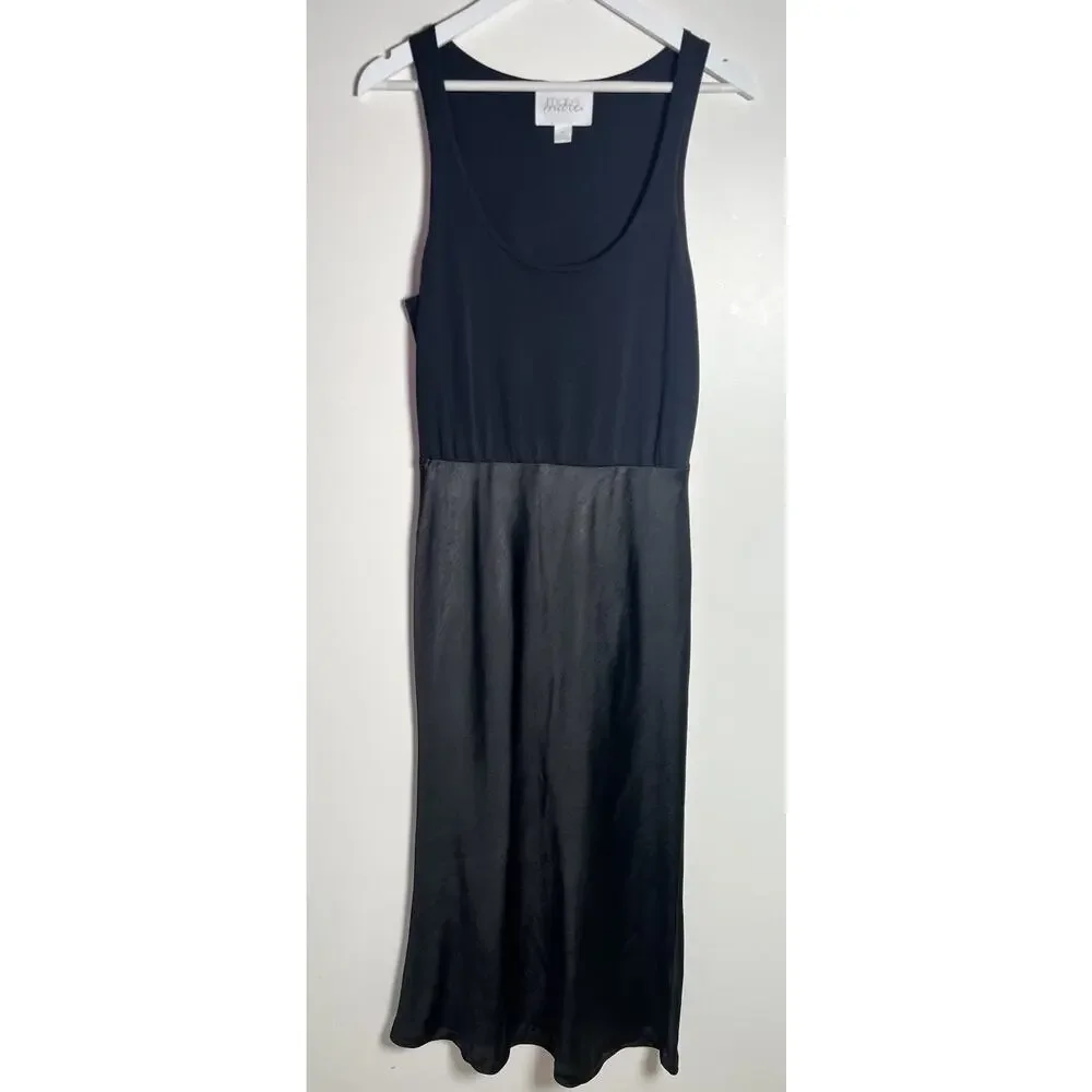 Anthropologie x Mare Knit Slip Twofer Black Midi Dress - Picture 5 of 13